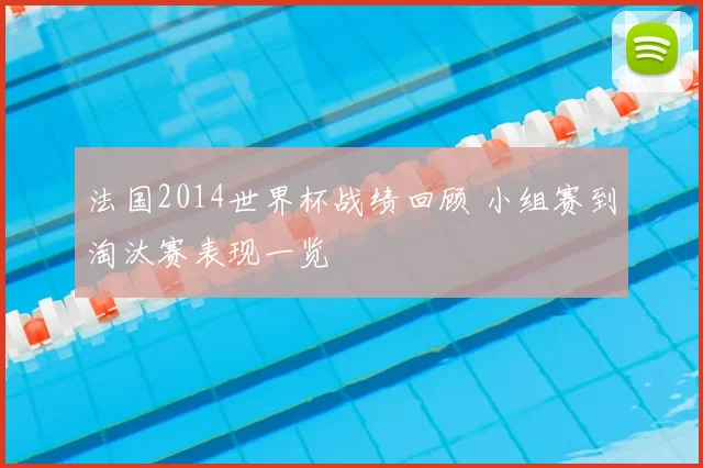 法国2014世界杯战绩回顾 小组赛到淘汰赛表现一览
